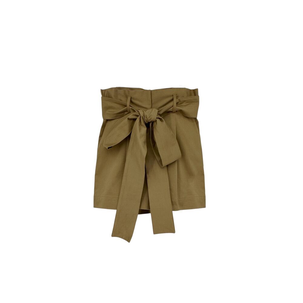 SILVIA TCHERASSI Velano Bow Shorts in Khaki XS